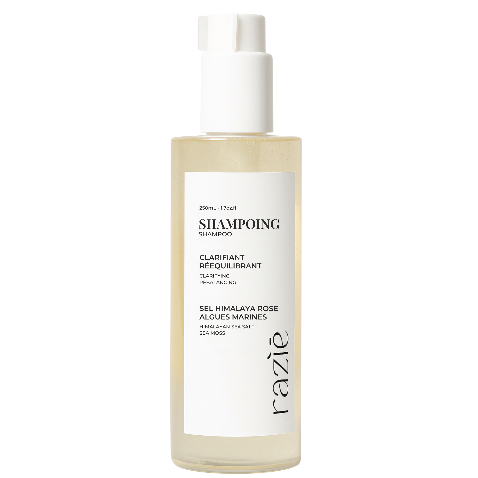 Shampoing Clarifiant Rééquilibrant — Algues Marines & Sel Rose d’Himalaya